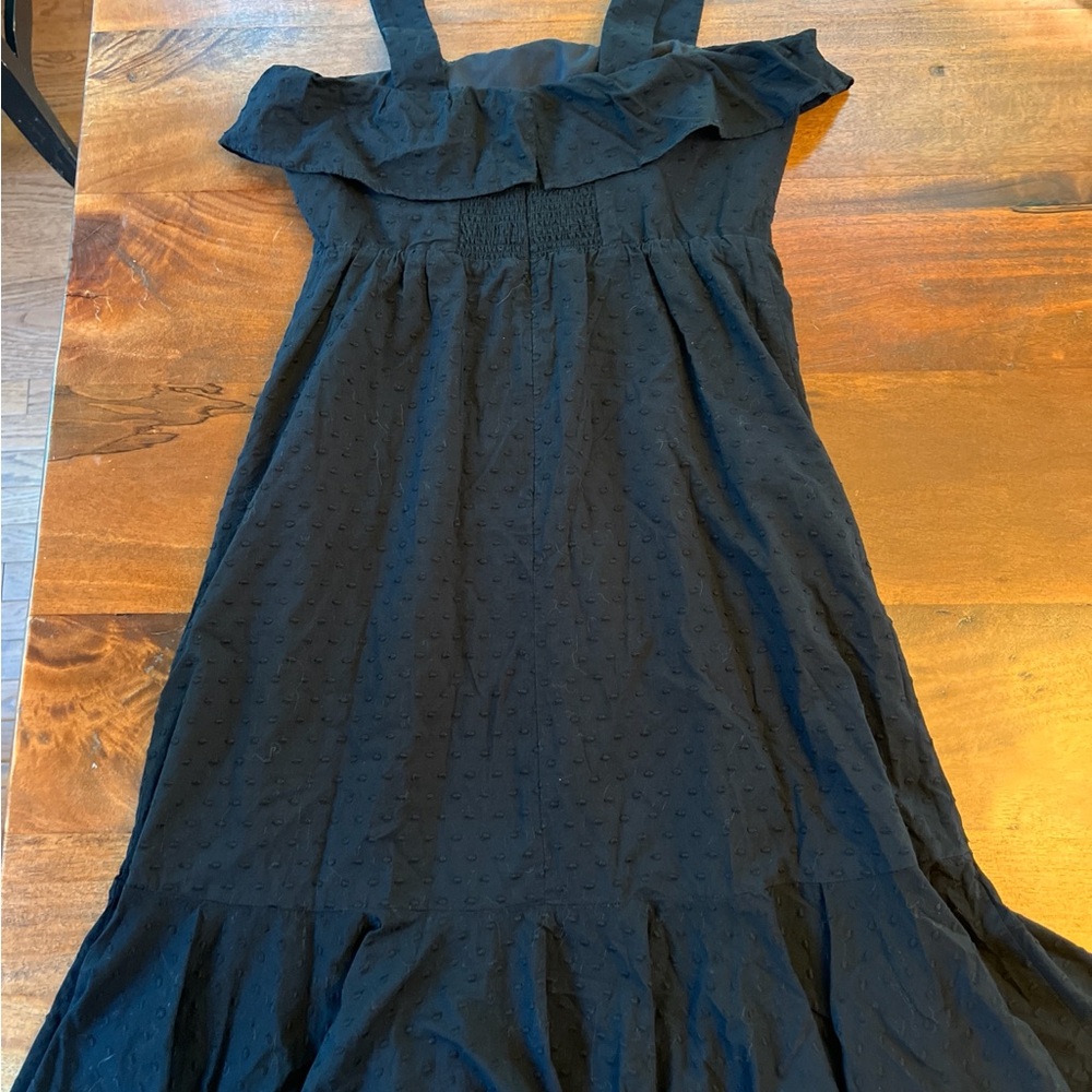 J Crew Women’s Black Flounce Hem Ruffle With Straps Dress Size 2 - Picture 5 of 9